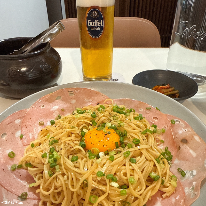 合井(ハプチョン)にある서교난면방(ソギョナンミョンバン)の冷製パスタ