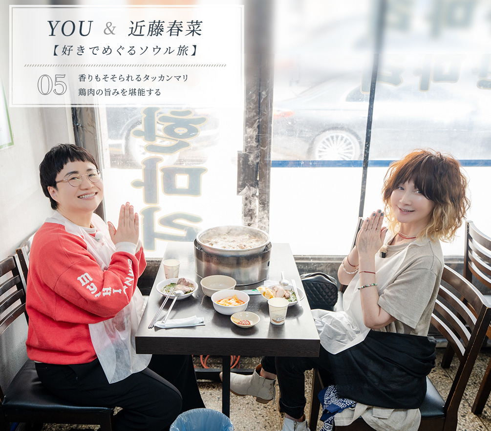 YOU & 近藤春菜【好きでめぐるソウル旅】Vol.5 香りもそそられるタッカンマリ 鶏肉の旨みを堪能する