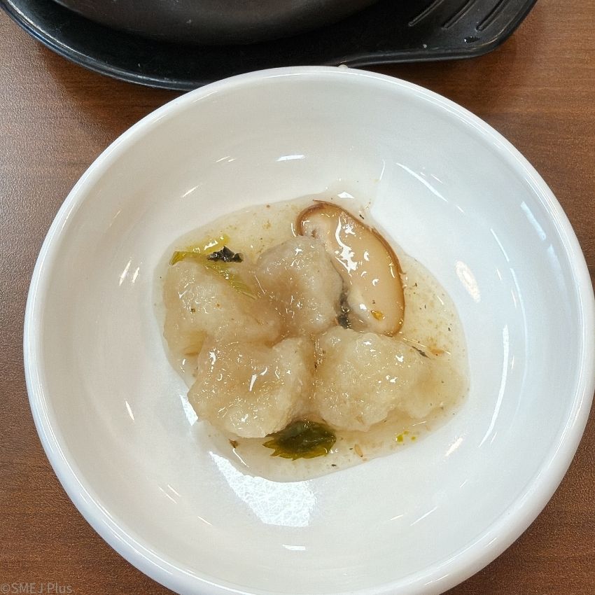 干しシイタケ、エノキ入り
