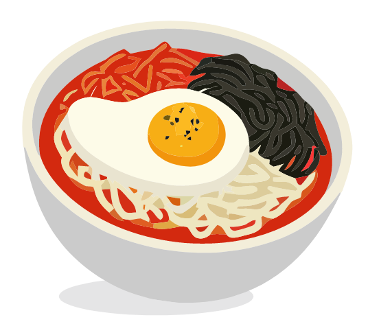 韓国ラーメンのイラスト